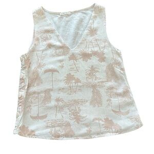 Marfinno Tropical Print Sleeveless Top size Medium